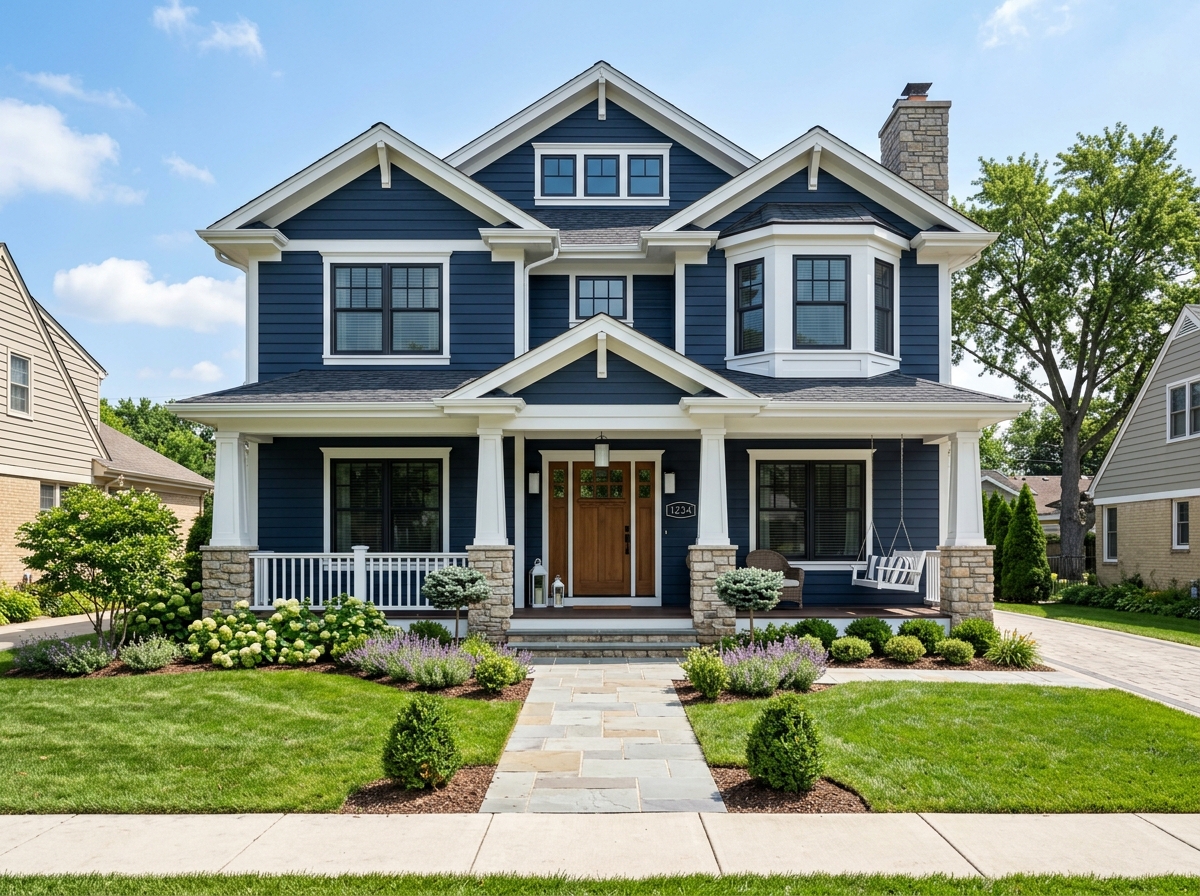 Architectural Exterior Painting on Craftsman Residence