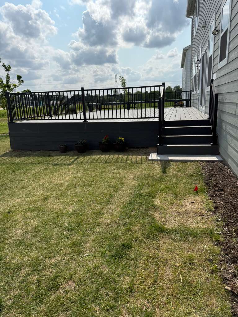Top-down view of deck