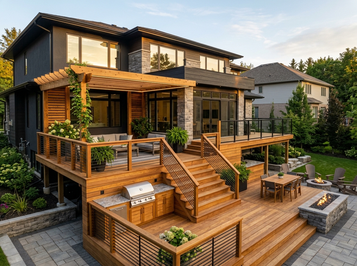 Master Craftsman Cedar Deck and Patio Construction