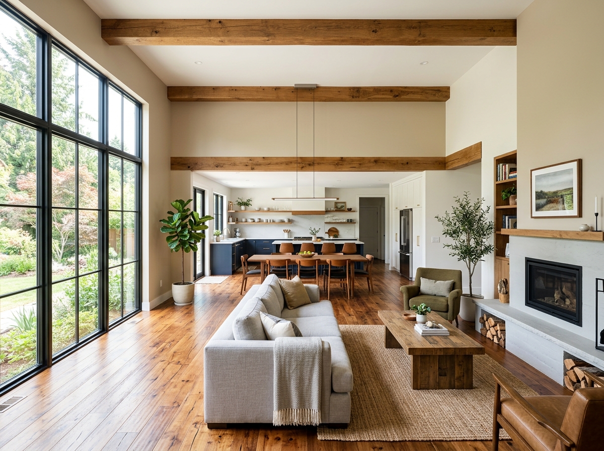 Open Concept Interior Remodeling and Hardwood Flooring